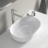 Duravit LUV 50 x 35 cm umývadlo na dosku bez prepadu, brúsené, s neuzatv. keramickým ventilom, biele WonderGliss 03795000001