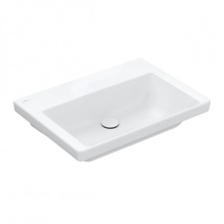 Villeroy & Boch SUBWAY 3.0 umývadlo na skrinku bez prepadu bez otvoru pre batériu , 650 x 470 mm, Stone White Ceramic Plus , 4A