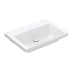 Villeroy & Boch SUBWAY 3.0 umývadlo na skrinku bez prepadu bez otvoru pre batériu , 650 x 470 mm, Biela Alpin , 4A706801