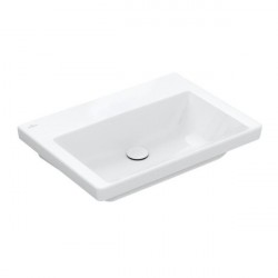 Villeroy & Boch SUBWAY 3.0 umývadlo na skrinku bez prepadu bez otvoru pre batériu , 650 x 470 mm, Biela Alpin Ceramic Plus, 4A7