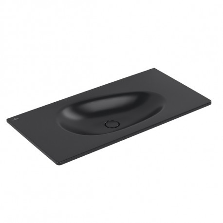 VILLEROY & BOCH Antao umývadlo na skrinku 1000 x 500 mm bez otvoru, bez prepadu Pure Black C+ 4A76A3R7