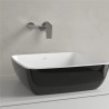 VILLEROY & BOCH Artis umývadlo na dosku (miska) hranaté 41 cm Coal Black, 417841BCT8