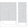 Hansgrohe Raindance Select E sprchový set 150 3jet so sprchovou tyčou 90cm chróm 27857000