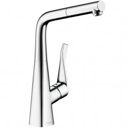 Hansgrohe Metris M71 drezová batéria 320 s vyťahovacím výtokom 1jet chróm 14821000