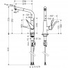 Hansgrohe Metris M71 drezová batéria 320 s vyťahovacím výtokom 1jet chróm 14821000