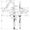 Hansgrohe Focus M41 páková drezová batéria 240 tvar J s vyťahovacou sprškou 2jet vzhľad nerez 31815800