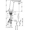 Hansgrohe Metris S elektronická umývadlová batéria s ovládaním teploty s pripojením na sieť 230 V, chróm 31102000