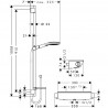 Hansgrohe Raindance Select E sprchový set 120 3jet 90cm s termostatom Ecostat Select biela/chróm, 27039400