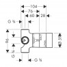 Hansgrohe Montážne telesá -základné teleso pre trojcestný zatvárací a prepínací ventil pod omietku DN20, 15981180