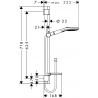 Hansgrohe Raindance Select E sprchový set 120 3jet so sprchovou tyčou 0,65m s mydelničkou chróm, 26620000