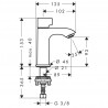 Hansgrohe Metris stojankový ventil 100, EcoSmart, chróm, 31166000