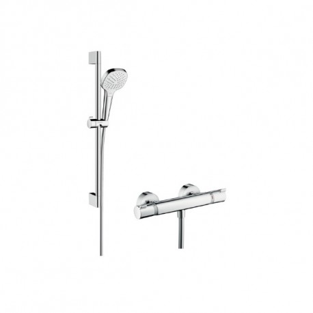 Hansgrohe Croma Select E sprchový set Vario s termostatom Ecostat Comfort a tyčou 0,65m biela/chróm 27081400