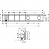 Hansgrohe RainSelect termostatická sprchová batéria pre 3 spotrebiče s držiakom k telesu pod omietku, čierna/chróm, 15356600