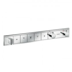 Hansgrohe RainSelect termostatická sprchová batéria pre 5 spotrebičov s držiakom k telesu pod omietku, chróm, 15358000