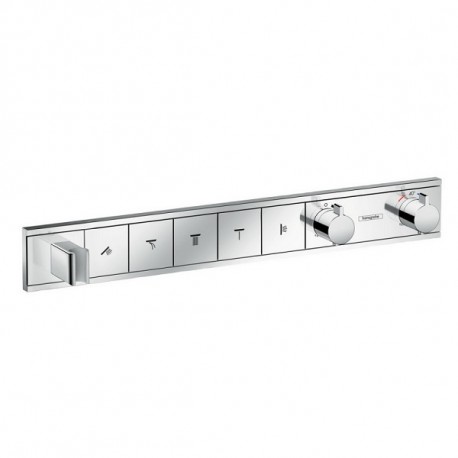 Hansgrohe RainSelect termostatická sprchová batéria pre 5 spotrebičov s držiakom k telesu pod omietku, chróm, 15358000