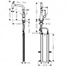 Hansgrohe Talis Select M51 drezová batéria 220 s vyťahovacím výtokom 1jet, sBox, a tlačítkom select nerez 73852800