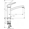 Hansgrohe Logis M31 drezová batéria 160 s otočným výtokom sklopná pod okno, 1jet chróm, 71833000