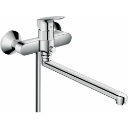 Hansgrohe Logis vaňová batéria na stenu s otočným výtokom, vyloženie 371mm chróm, 71402000