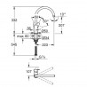 GROHE Bauedge batéria drezová stojanková chróm 31367001