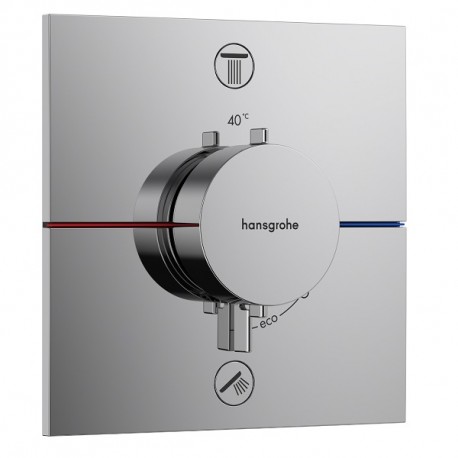 HANSGROHE ShowerSelect Comfort E batéria vaňová podomietková termostatická pre 2 spotrebiče chróm 15572000