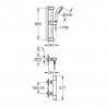 Grohe Precision Flow sprchový set s termostatom na stenu, s tyčou 920 mm, chróm 34842000