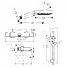 Hansgrohe Ecostat Comfort SET 3v1 k vani s termostatickou batériou a ručnou sprchou matná čierna, 13114670SET