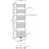 Novaservis vykurovacie teleso rovné 450 x 1600 mm, stredové pripojenie, matná čierna 450/1600/RS,5