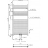 Novaservis vykurovacie teleso rovné 600 x 1200 mm, matná čierna 450/1600/RS,5