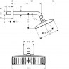 Hansgrohe Raindance E hlavová sprcha 240 Air 1jet EcoSmart so sprchovým ramenom 240 mm chróm 27375000