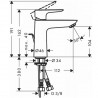 Hansgrohe Talis E páková umývadlová batéria 110 CoolStart s výpusťou s tiahlom matná čierna 71713670