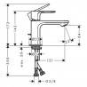 Hansgrohe Rebris S umývadlová batéria, CoolStart, EcoSmart, s výpusťou, chróm, 72586000