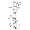 Grohe Precision Feel sprchový set s termostatom na stenu, tyč 620 mm, sprcha 3 prúdy, chróm 34791000