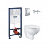 Grohe Solido set modul Rapid SL, misa WC Bau Ceramic Rimless, sedátko, tlačidlo Skate Cosmo chróm 38772001G4