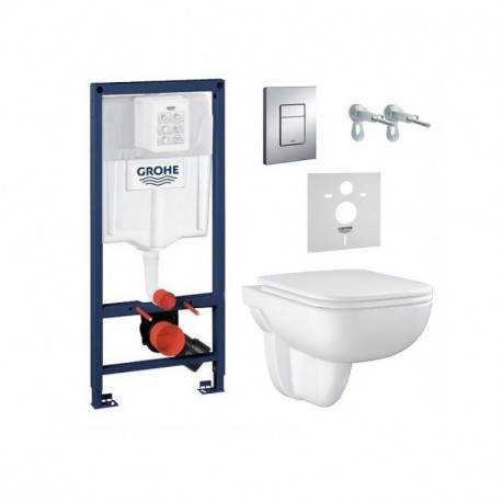 GROHE Solido - set modul Rapid SL, misa WC Start Edge Rimless, sedátko SoftClose, tlačítko Even chróm 39930000G4