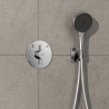 Hansgrohe DuoTurn S sprchový systém RAINFINITY s hlavovou a ručnou sprchou 3jet EcoSmart PowderRain, chróm 442420