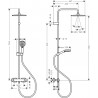 Hansgrohe Vernis Shape sprchový systém Showerpipe 240 1jet EcoSmart 9 l/min, s termostatom, matná čierna, 26429670