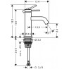 HANSGROHE Tecturis S 80 batéria umývadlová stojanková pre studenú alebo predom namiešanú vodu, EcoSmart+, chróm 73313000