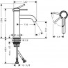 HANSGROHE Tecturis S 110 batéria umývadlová stojanková, CoolStart, EcoSmart+, matná biela 73312700