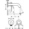 HANSGROHE Tecturis S batéria umývadlová podomietková s výtokom 16,5 cm matná čierna 73350670