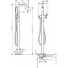 HANSGROHE Tecturis S batéria vaňová voľne stojaca na podlahu kartáčovaný bronz 73440140