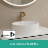 HANSGROHE Tecturis S 240 batéria umývadlová stojanková, CoolStart, EcoSmart+, kartáčovaný bronz 73372140