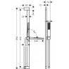 HANSGROHE Pulsify E sprchová sada 100 1jet EcoSmart so sprchovou tyčou 90 cm, matná biela 24380700