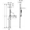 HANSGROHE Pulsify S sprchová sada 100 1jet EcoSmart+ so sprchovou tyčou 90 cm, matná čirerna 24383670