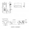 VILLEROY & BOCH Avento predstenový set modul ViConnect, WC misa DirectFlush, sedátko SoftClosing, tlačítko chróm 5656RS01SET