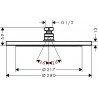Hansgrohe Croma hlavová sprcha 280 1jet EcoSmart k sprchovému ramenu chróm 26221000