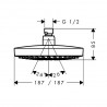 Hansgrohe Croma Select E hlavová sprcha 180 2jet EcoSmart k sprchovému ramenu chróm 26528000