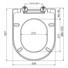 RAVAK Chrome - WC sedátko Uni so SoftClose 35,4 x 42,7 x 4 cm X01549