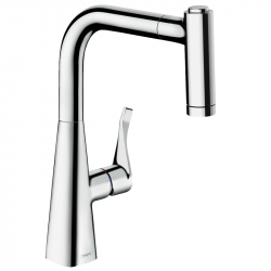 Hansgrohe Metris M71 drezová batéria 220 s vyťahovacou spŕškou 2jet, sBox, chróm 73800000