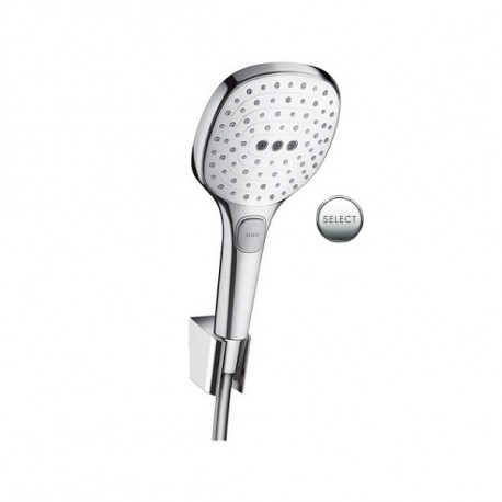 Hansgrohe Raindance Select E vaňový set 120 3-prúdy s hadicou 1,6m, biela/chróm 26720400