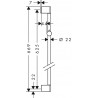 Hansgrohe Croma sprchová tyč Unica 65 cm chróm, 26505000